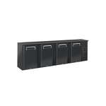 Arrière-bar réfrigéré positif 618 litres - 4 portes pleines - cool head - r290 - 4618pleine/battante 2540x515x860mm