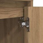 vidaXL Armoire de chevet et lumières LED chêne artisanal 38x34x50 cm