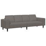 Sofa en tissu avec coussin Gris clair 208 cm Tissu en velours côtelé