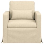 vidaXL Canapé Crème 78 x 78 x 80 cm tissu