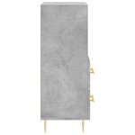 vidaXL Buffet Gris béton 34 5x34x90 cm Bois d'ingénierie