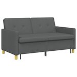 vidaXL Canapé-lit escamotable Gris foncé Tissu
