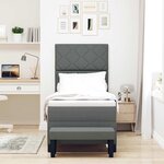 vidaXL Lit Box Spring avec Matelas & Banc Gris Foncé 80x200 cm Tissu