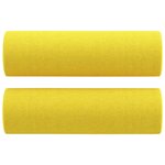 vidaXL Ensemble de canapés 4 Pièces avec coussins jaune clair tissu