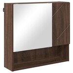 vidaXL Armoire Miroir Chêne marron 59 x 17 x 55 cm Bois d'ingénierie