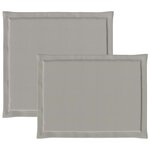 vidaXL Coussins de siège et de dos 2 Pièces Gris clair 47 x 45 x 2 cm