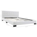 Vidaxl cadre de lit blanc similicuir 140 x 200 cm