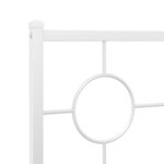 vidaXL Cadre de lit métal sans matelas avec pied de lit blanc 90x200cm