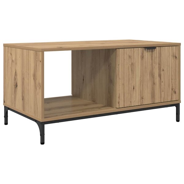 vidaXL Table basse chêne artisanal 90 x 49 x 46 cm Bois d'ingénierie
