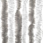 vidaXL Rideau anti-mouches gris clair et blanc 90x220 cm chenille