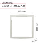 Cadre d'encastrement blanc neige brillant ral 9016