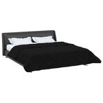 vidaXL Duvet complet toute l'année Matelassé Noir 240 x 260 cm