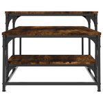 vidaXL Table basse chêne fumé 102x60x45 cm bois d'ingénierie