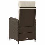vidaXL Chaise de jardin inclinable Marron et crème blanche