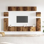 vidaXL Ensemble de meuble TV mural 8 Pièces vieux bois bois d'ingénierie