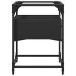 vidaXL Table de chevet noir 40x40x55 cm bois d'ingénierie