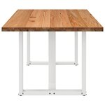 vidaXL Table à manger marron clair bois de chêne massif rectangulaire