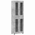 vidaXL Ensemble meuble TV FLORIN Gris béton Bois d'ingénierie