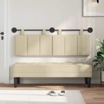 vidaXL Tête de lit suspendue Crème tissu