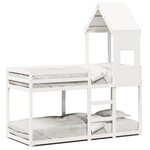 vidaXL Lit superposé sans matelas blanc 90x190 cm bois de pin massif