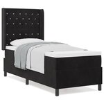 vidaXL Lit coffre avec matelas noir 80x200 cm velours