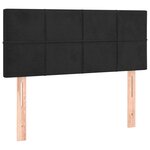 vidaXL Sommier à lattes de lit avec matelas Noir 100x200 cm Velours