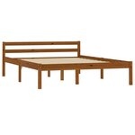 vidaXL Cadre de lit sans matelas marron miel pin massif 120x200 cm