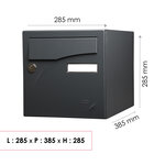 Préface 1 porte Gris anthracite mat RAL 7016 M