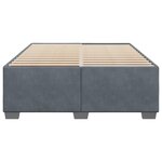 vidaXL Cadre de lit Gris foncé 140x190 cm Velours