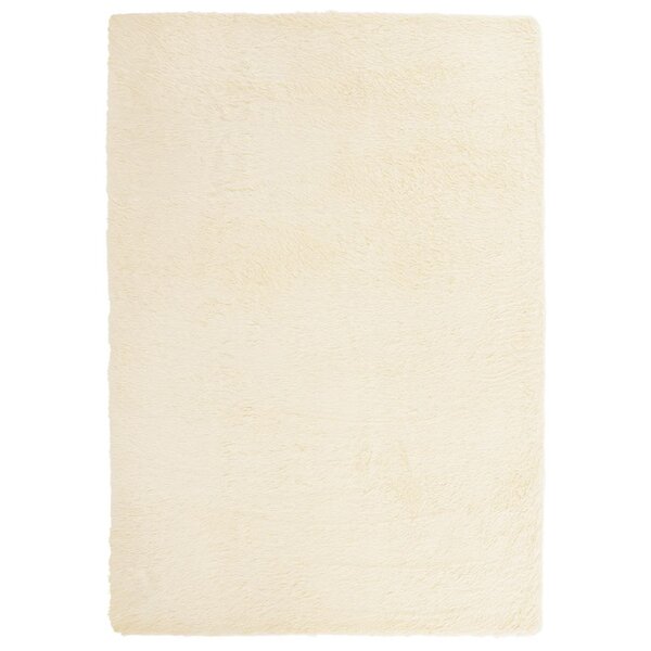 vidaXL Tapis Shaggy à poils longs NAVARRA crème 120x170 cm polyester
