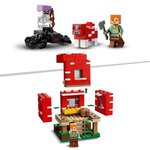 Lego 21179 minecraft la maison champignon  set jouet de construction pour enfants des 8 ans  idée de cadeau  avec figurines