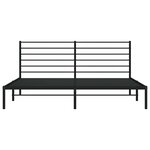 vidaXL Cadre de lit métal sans matelas et tête de lit noir 180x200 cm