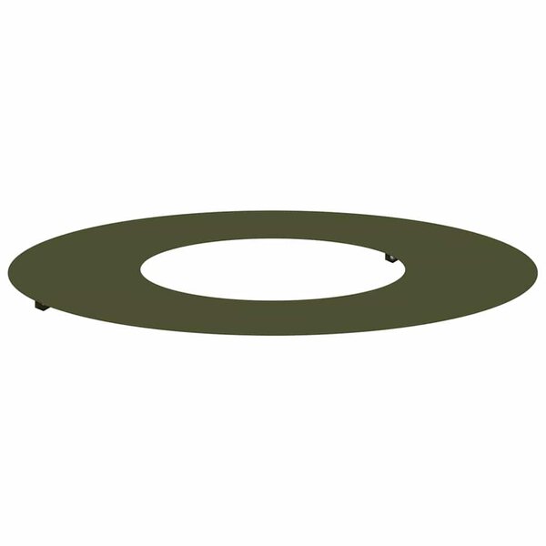 vidaXL Anneau d'arbre plat Vert olive Ø30 / 60 cm Acier