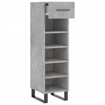 vidaXL Armoire à chaussures gris béton 30x35x105 cm bois d'ingénierie