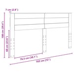 vidaXL Tête de lit Gris béton 180 cm Bois d'ingénierie