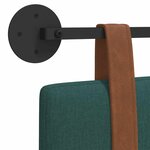 vidaXL Tête de lit suspendue Vert foncé PU antique