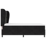 Lit à ressort vidaXL avec matelas Noir 140x200 cm Velours