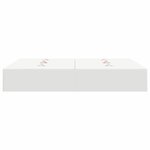 vidaXL Cadre de lit Blanc 200 x 140 x 31 5 cm Bois d'ingénierie