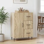 vidaXL Buffet Chêne Sonoma 66 x 34 5 x 89 5 cm Bois d'ingénierie
