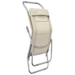 vidaXL Chaises longues pliables lot de 2 crème textilène et acier