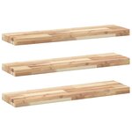 vidaXL Étagères flottantes 3 Pièces 100x20x4 cm acacia massif non traité