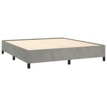vidaXL Cadre de lit sans matelas gris clair 180x200 cm velours