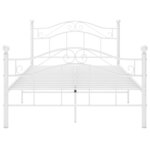 vidaXL Cadre de lit sans matelas blanc métal 120x200 cm