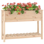 Vidaxl jardinière avec étagère 111 5x34 5x81 cm bois massif de pin