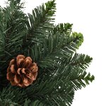 vidaXL Arbre de Noël artificiel pré-éclairé pommes de pin vert 150 cm