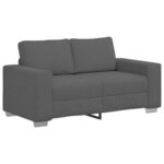 vidaXL Canapé causeuse gris foncé 120 cm tissu velours côtelé