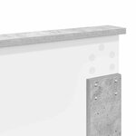 vidaXL Tête de lit Gris béton 135 cm Bois d'ingénierie