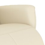 vidaXL Fauteuil inclinable avec repose-pieds crème similicuir