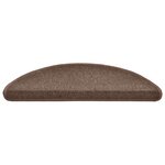 vidaXL Tapis d'escalier 30 pièces 56 x 17 x 3 cm marron café demi-rond