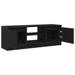 vidaXL Meuble TV chêne noir 102x30x36 cm bois d'ingénierie